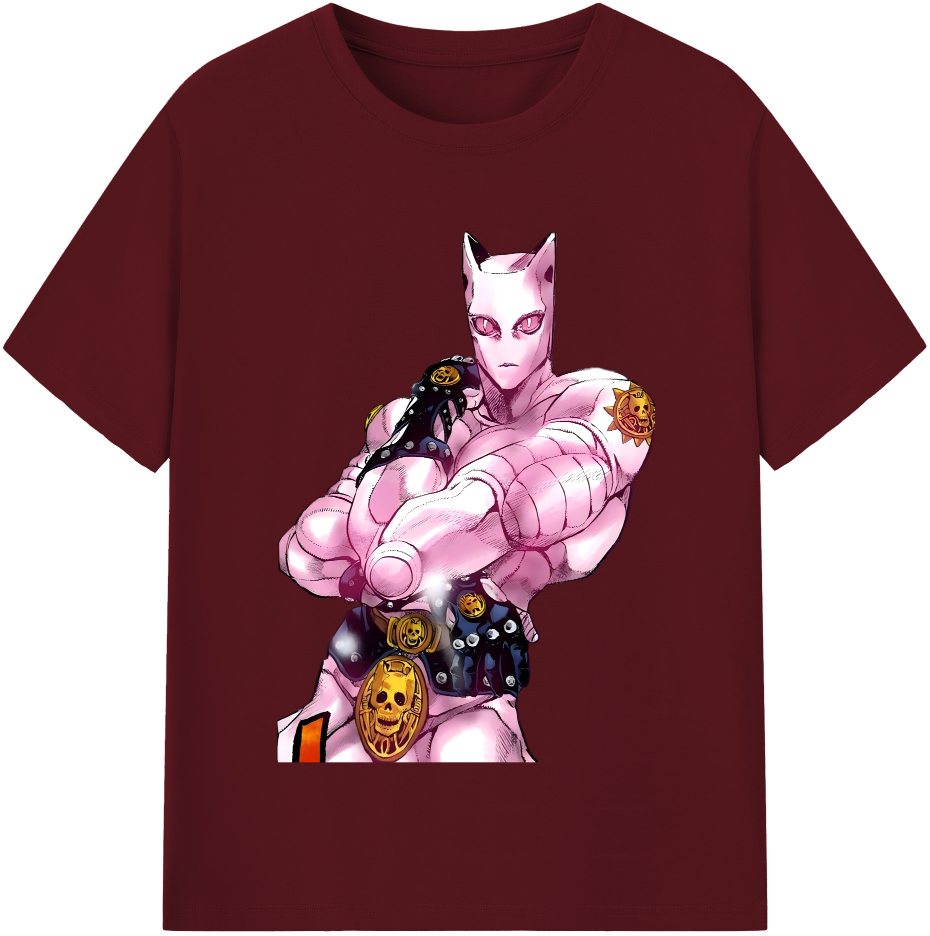 （画像用） ジョジョの奇妙な冒険 きら よしかげ JoJo's Bizarre Adventure Kira Yoshikage 綿100％半袖Tシャツ（フロントプリント）